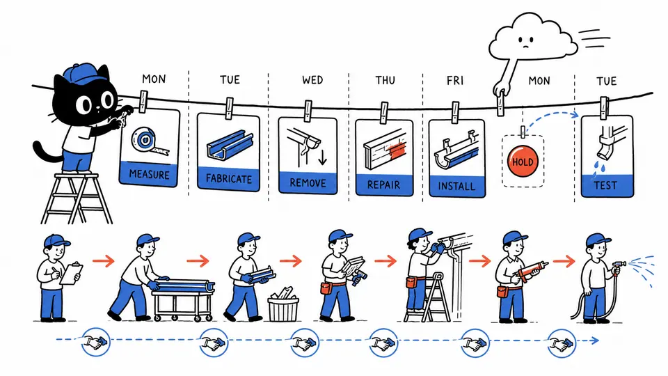 Xiaohei hanging measure, fabrication, removal, repair, installation, and testing on a calendar clothesline.