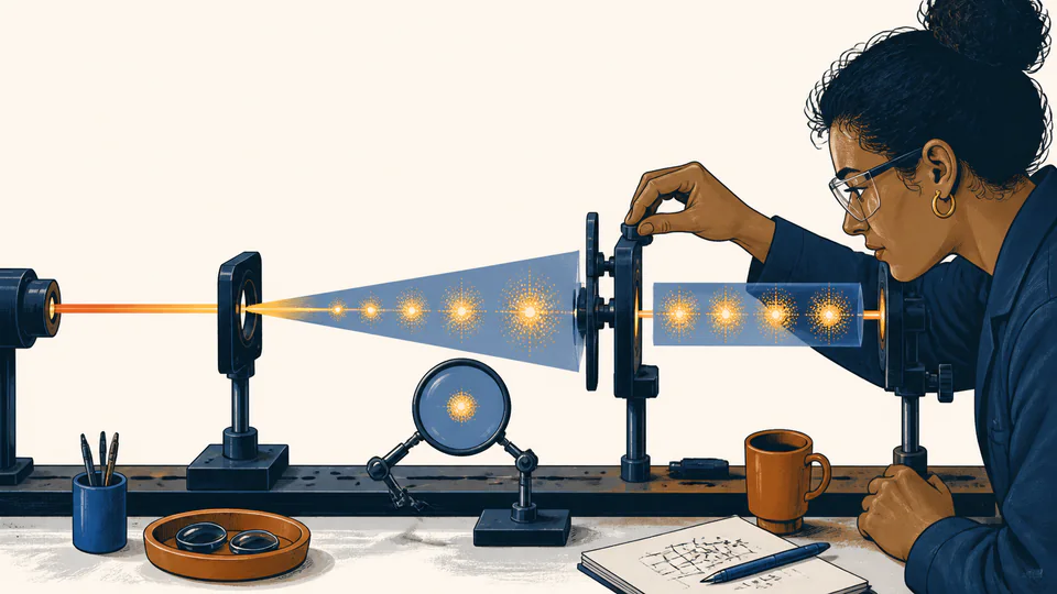 Editorial optical pulse split into individual photon packets without any calculator device