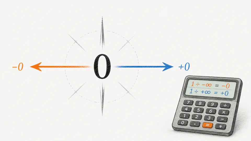 A directional arrow passing through zero while preserving whether it approached from the positive or negative side