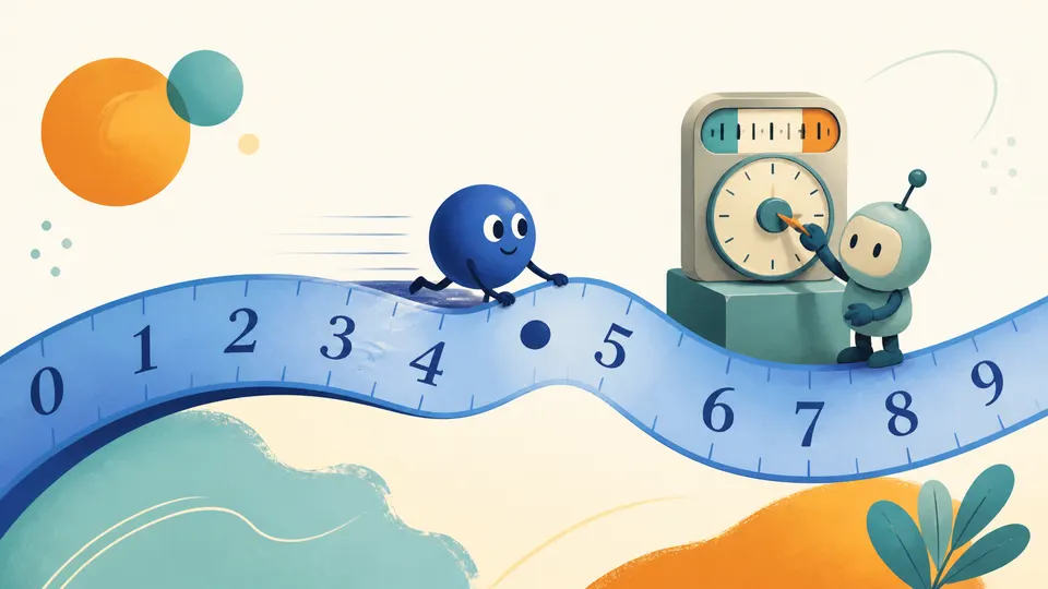 A decimal point sliding along a number ribbon while a separate exponent counter tracks the scale
